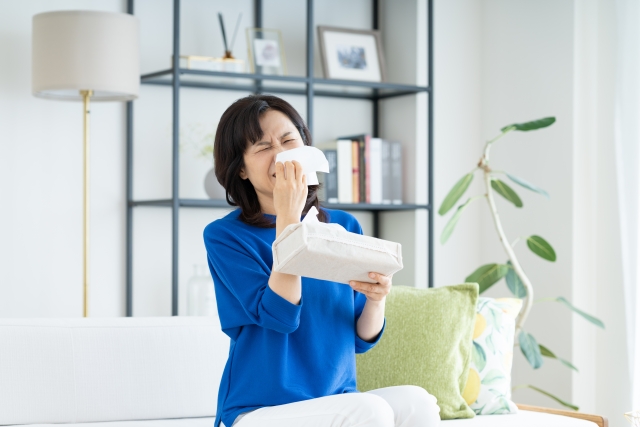花粉症の女性
